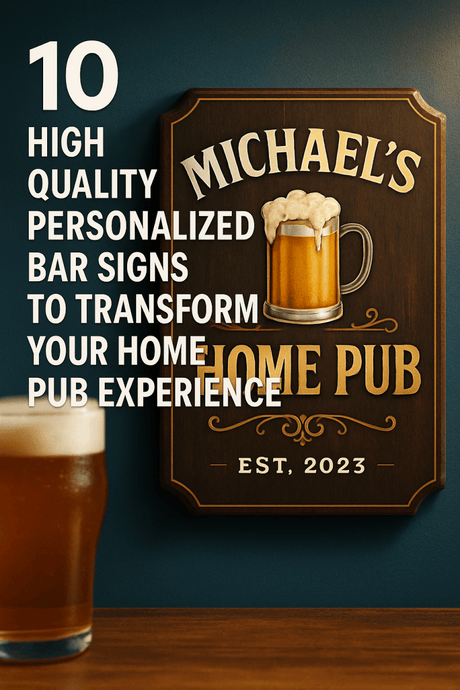 10 High Quality Personalized Bar Signs to Transform Your Home Pub Experience