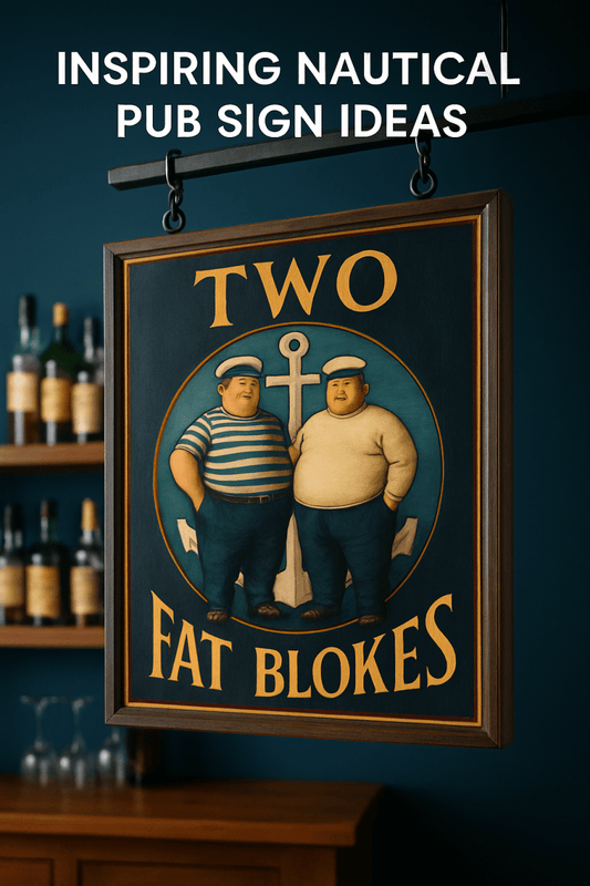 10 Inspiring Nautical Pub Sign Ideas to Personalize Your Home Bar with Two Fat Blokes