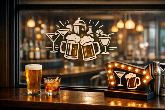 12 Bar Window Vinyl Ideas That Look Spot On - Two Fat Blokes Ltd