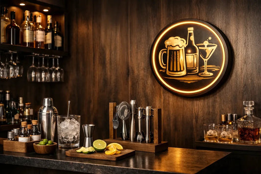 Best Home Bar Wall Accessories That Earn Their Place - Two Fat Blokes Ltd