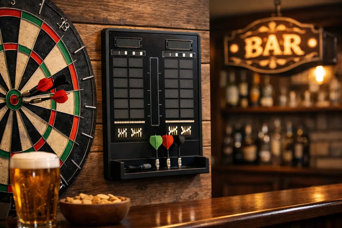 Custom Darts Scoreboard Review for Home Pubs - Two Fat Blokes Ltd