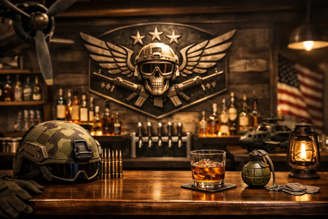 Military Themed Bar Decor That Holds Its Ground