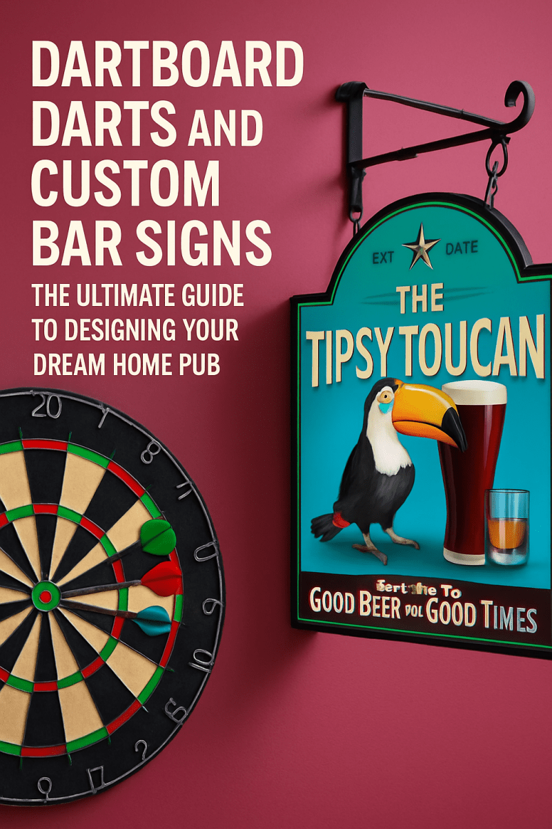 Empty Darts Sign Example Dartboard Darts and Custom Bar Signs: The Ultimate Guide to Designing ...