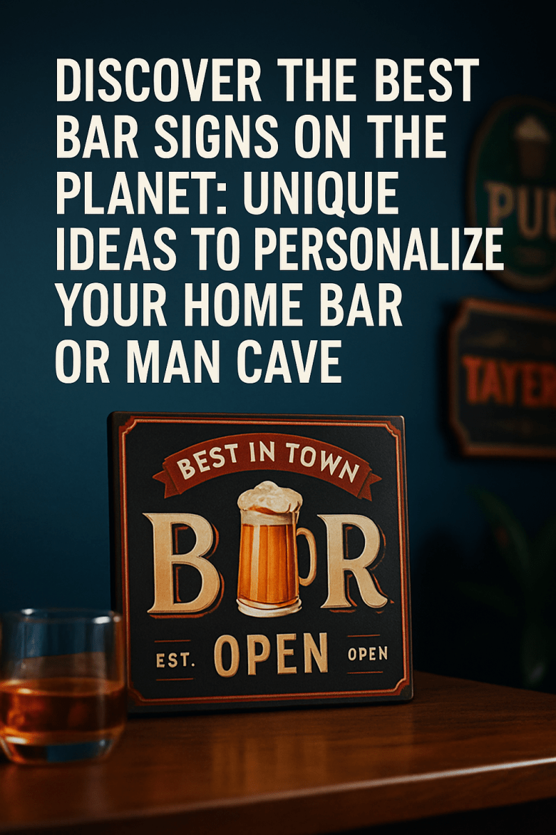 Discover the Best Bar Signs on the Planet: Unique Ideas to Personalize Your Home Bar or Man Cave