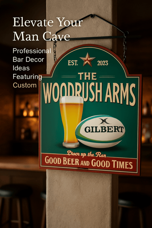 Elevate Your Man Cave: 15 Professional Bar Décor Ideas Featuring Custom Signs