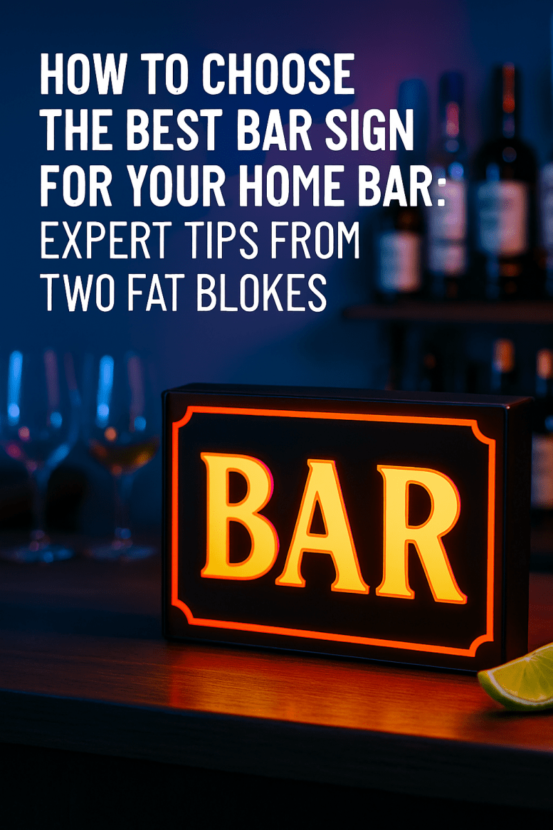 How to Choose the Best Bar Sign for Your Home Bar: Expert Tips from Two Fat Blokes