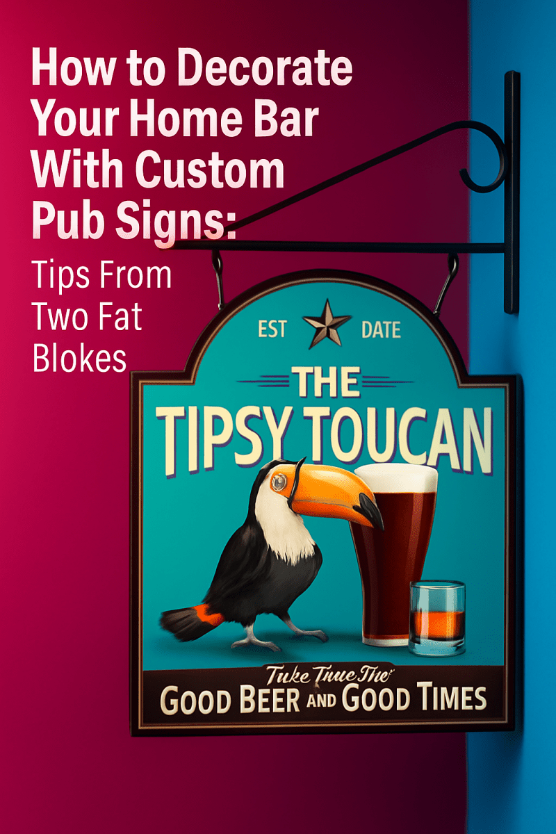 How to Decorate Your Home Bar With Custom Pub Signs: Tips From Two Fat Blokes