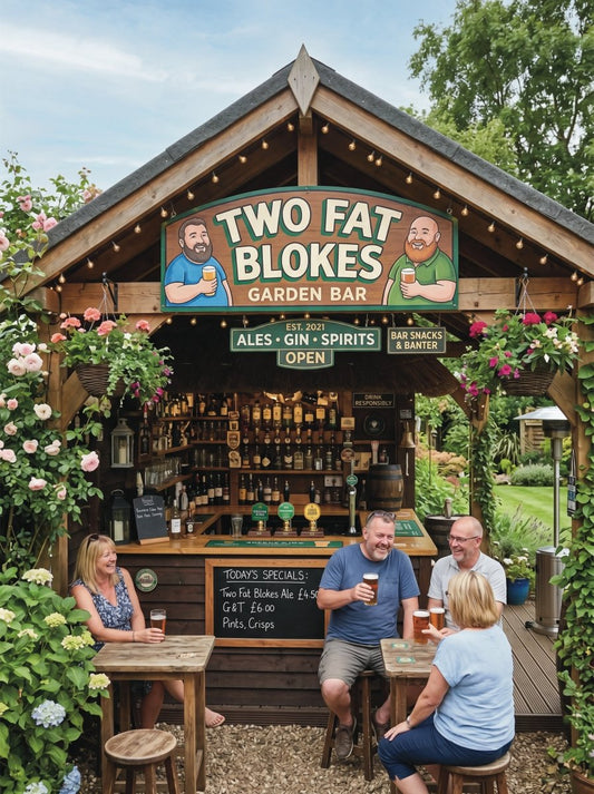 How To Design a Fun Home Pub with a Clear Theme and Identity - Two Fat Blokes Ltd