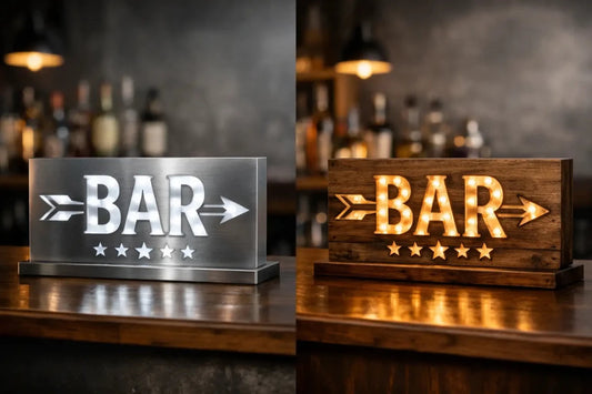 Metal Versus Wooden Bar Signs: Which Wins? - Two Fat Blokes Ltd