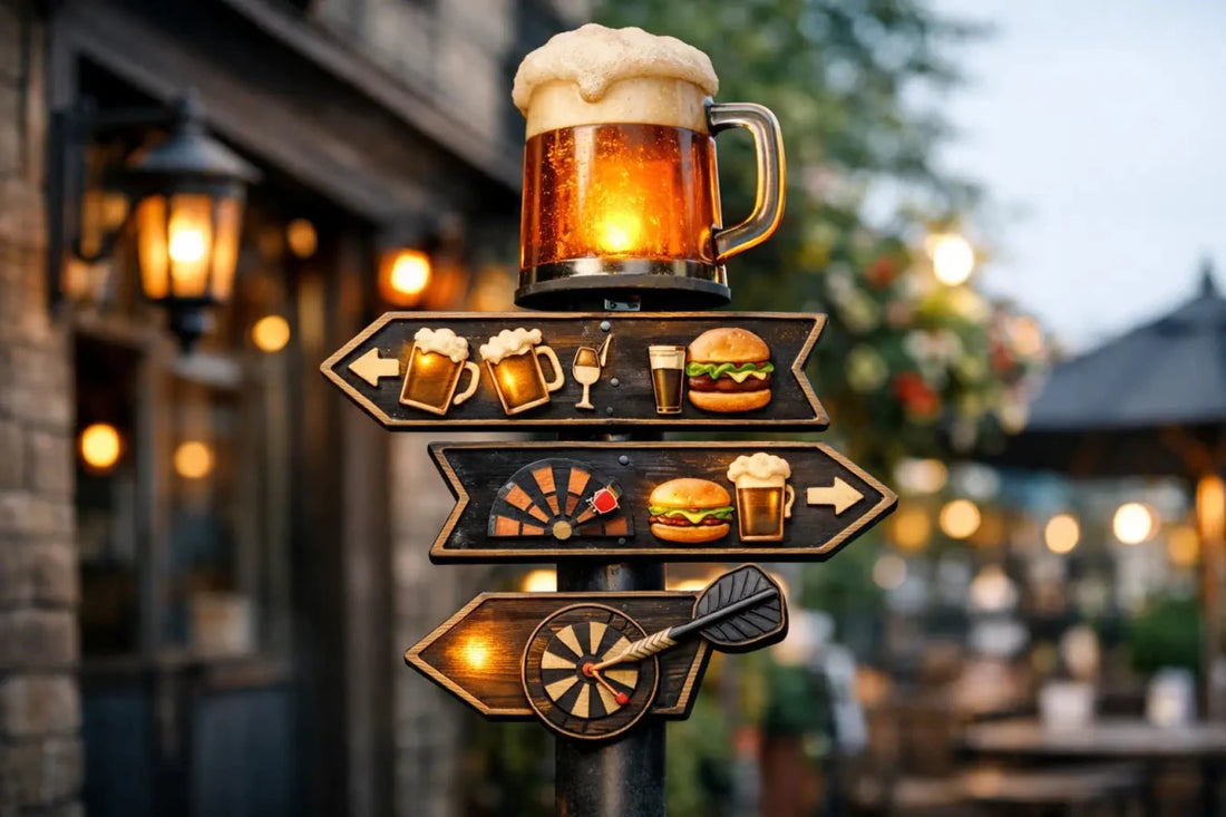 Pub Direction Signs That Steal the Show - Two Fat Blokes Ltd