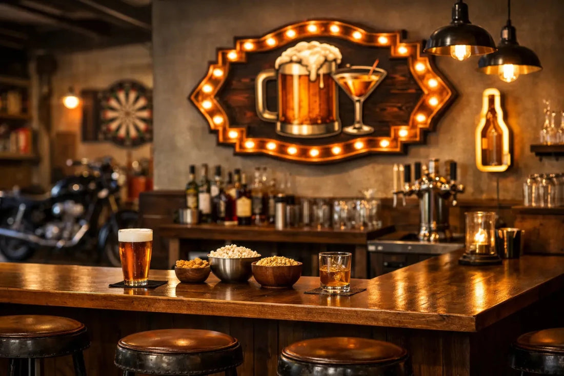 Pub Style Garage Decor Guide for a Proper Bar - Two Fat Blokes Ltd