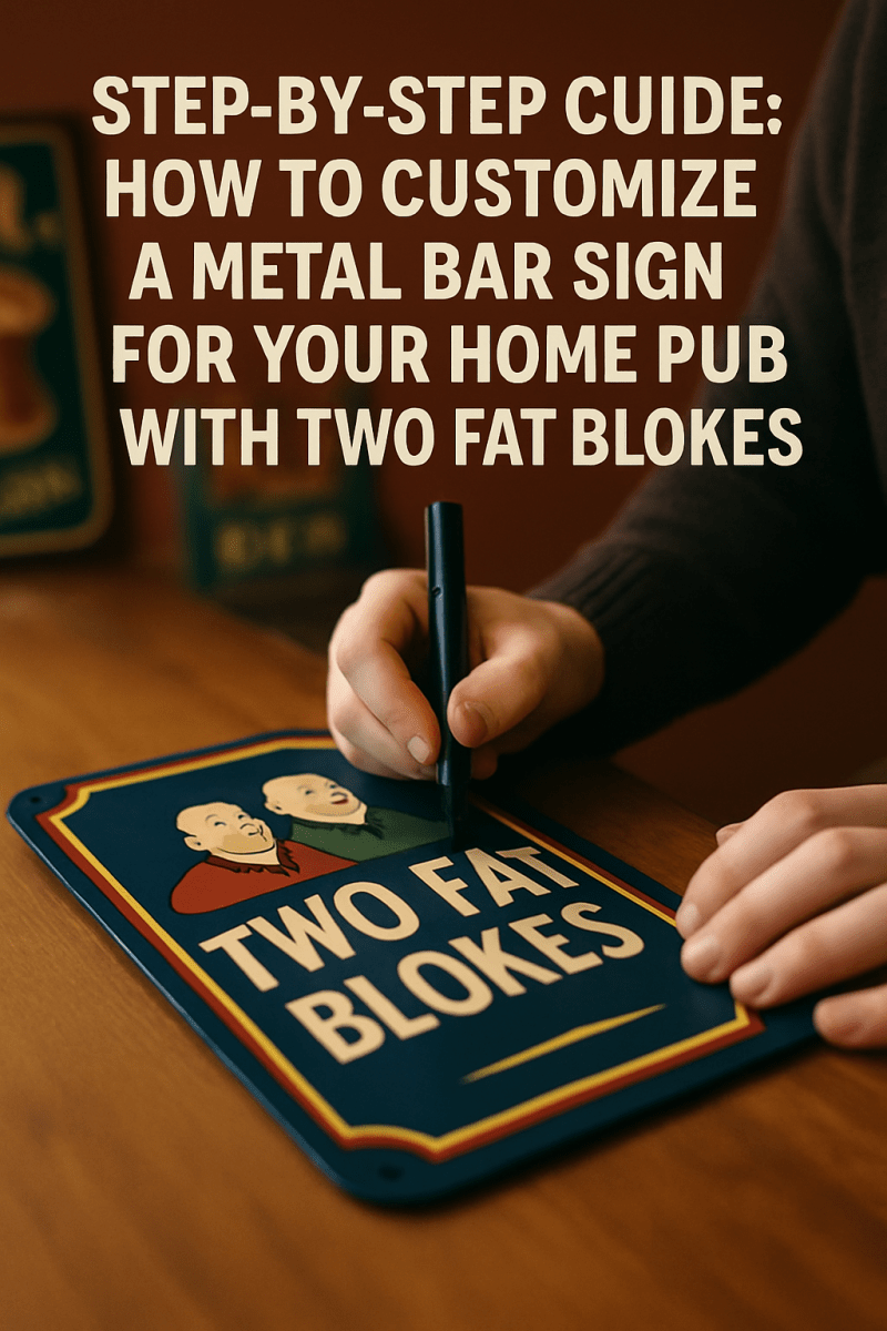 Step-by-Step Guide: How to Customize a Metal Bar Sign for Your Home Pub with Two Fat Blokes