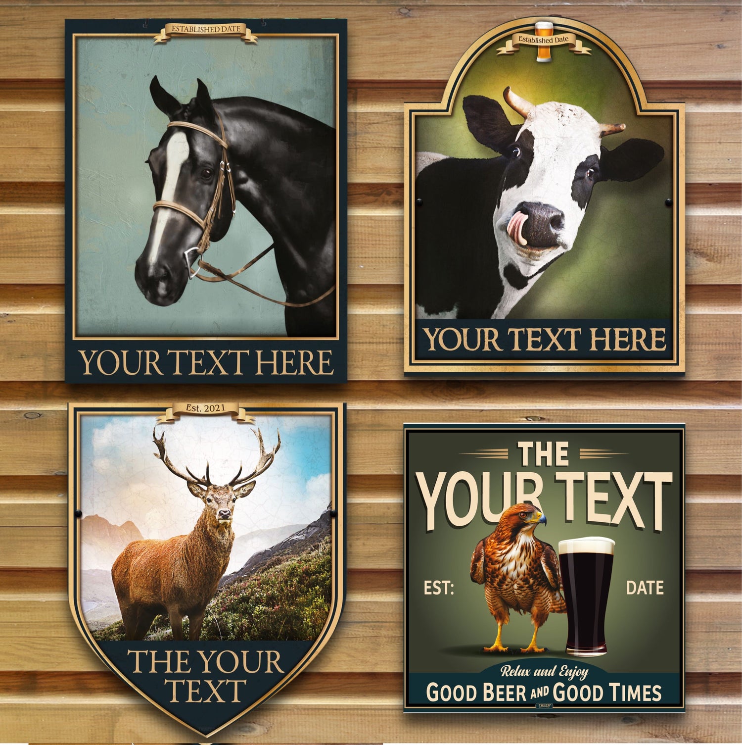 Home Bar Signage | Pub Signs | Featuring Animals