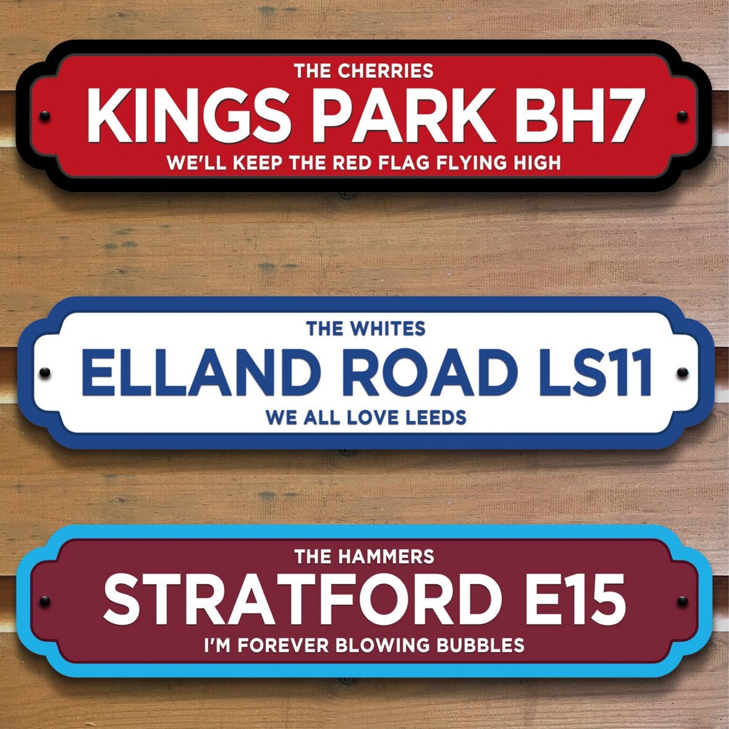 Football Street Signs | Football Ground Signs | Vintage Road Signs