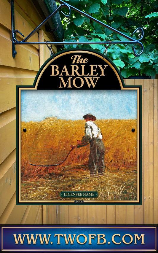 Barley Mow, Custom bar sign, hanging pub sign, Bar sign, pub sign, Personalised bar sign, Funny bar sign, home bar signs uk, bar signs uk, bar signs.co.uk, custom pub sign uk, pub sign design, outdoor bar signs
 