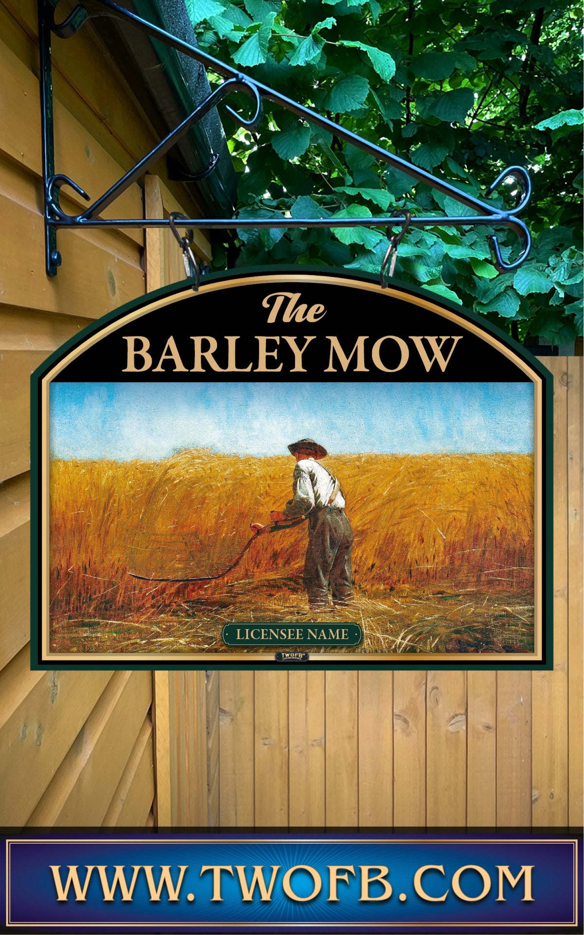 Pab Sign Barley Mow| Personalised Pub Sign | Country Style Pub Signs – Two Fat ...