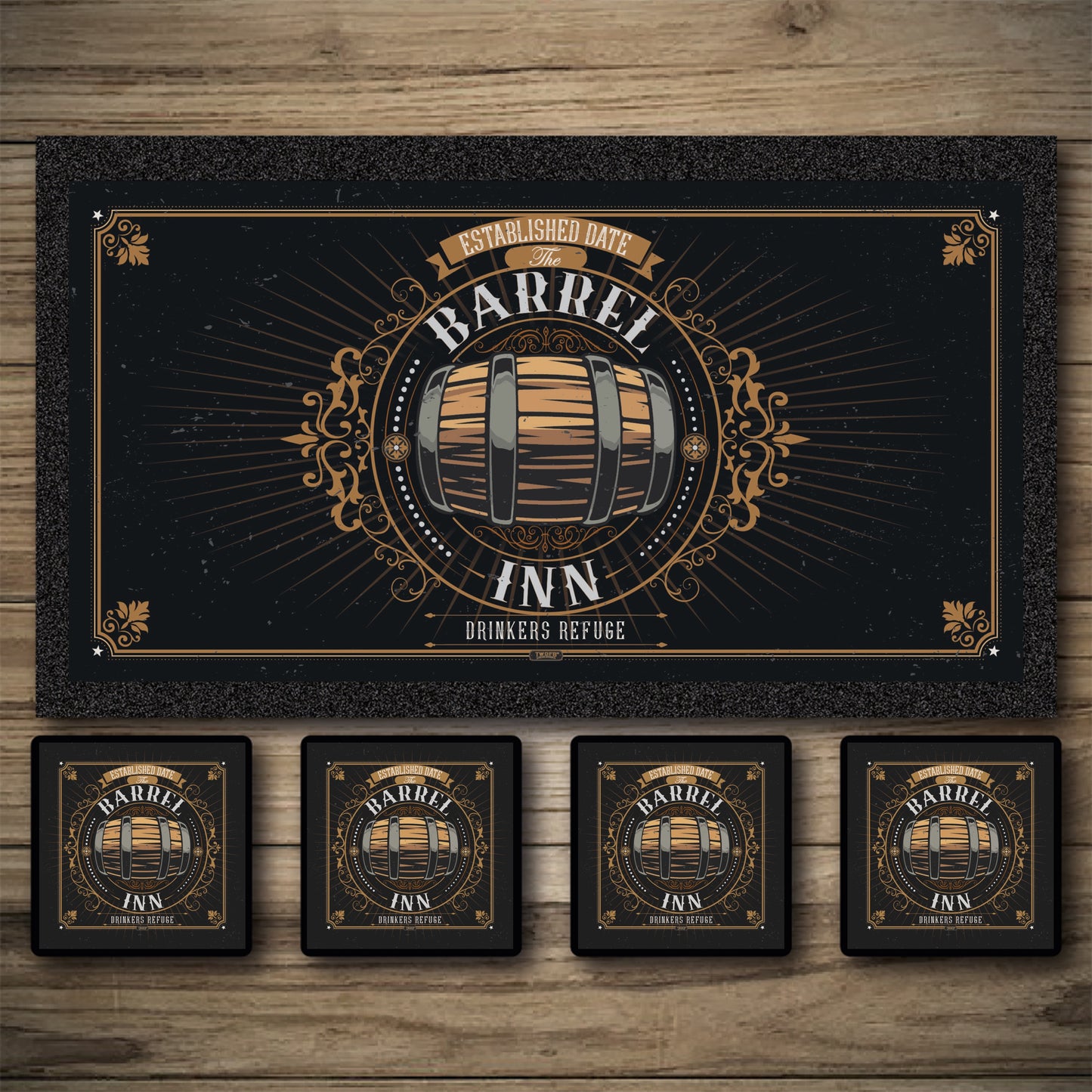 Personalised Bar Mats | Drip Mats | Custom Bar Runners | Barrel Inn