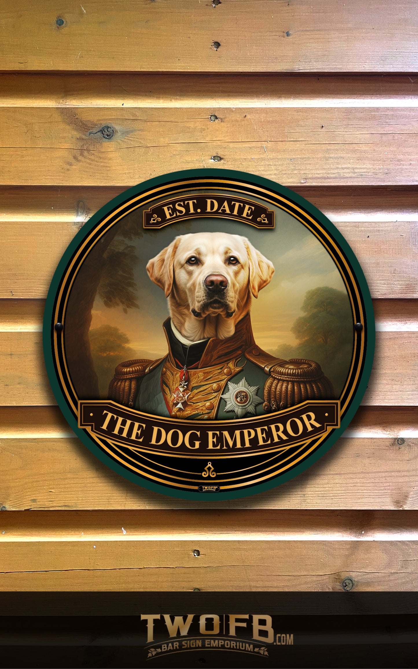 Golden Labrador in Uniform, Custom bar sign, hanging pub sign, Bar sign, pub sign, Personalised bar sign, Funny bar sign, home bar signs uk, bar signs uk, bar signs.co.uk, custom pub sign uk, pub sign design, outdoor bar signs
 