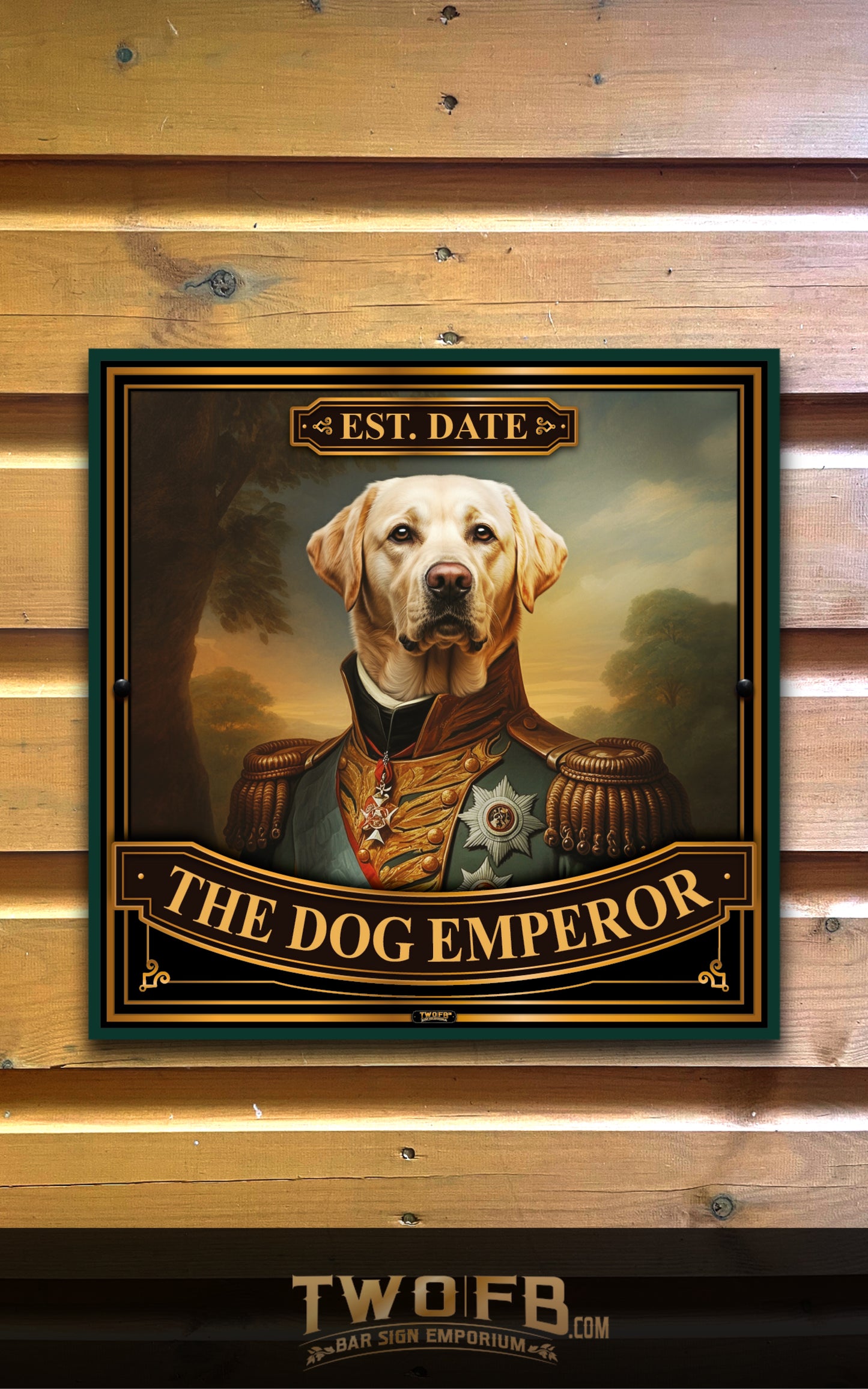 Golden Labrador in Uniform, Custom bar sign, hanging pub sign, Bar sign, pub sign, Personalised bar sign, Funny bar sign, home bar signs uk, bar signs uk, bar signs.co.uk, custom pub sign uk, pub sign design, outdoor bar signs
 