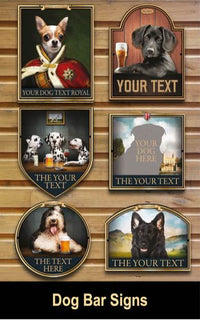 The Doghouse bar signs, Bar Signs, Pub Signs, Personalised Dog House Signs, Signs featuring Dogs, Bar Signs Manchester