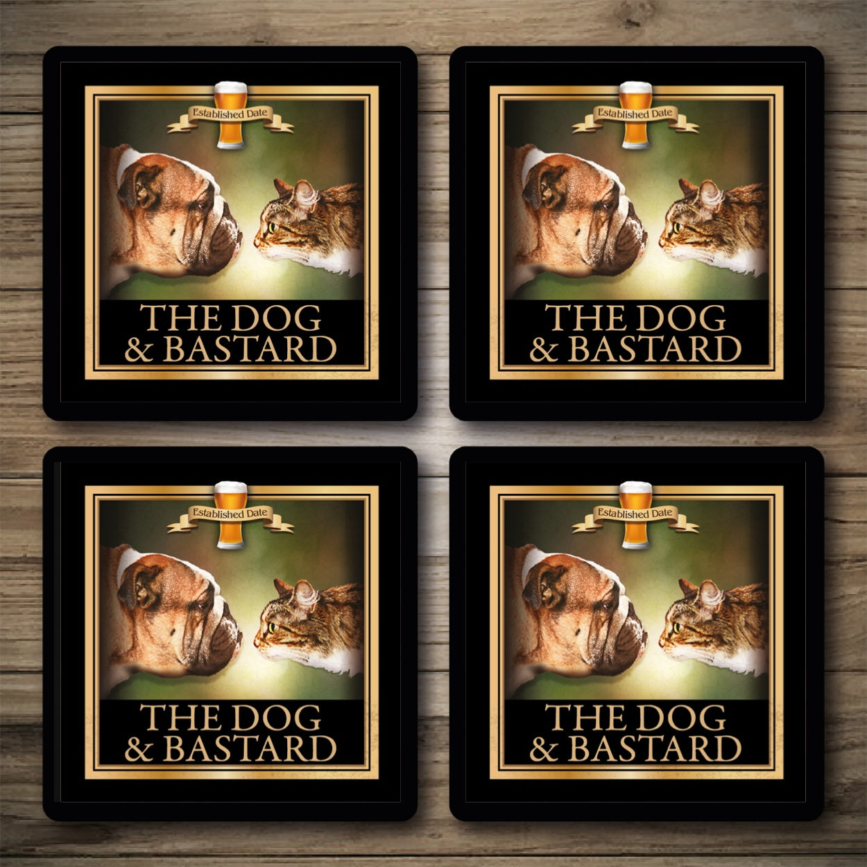 Personalised Bar Mats | Drip Mats | Custom Bar Runners | Dog & Bastard