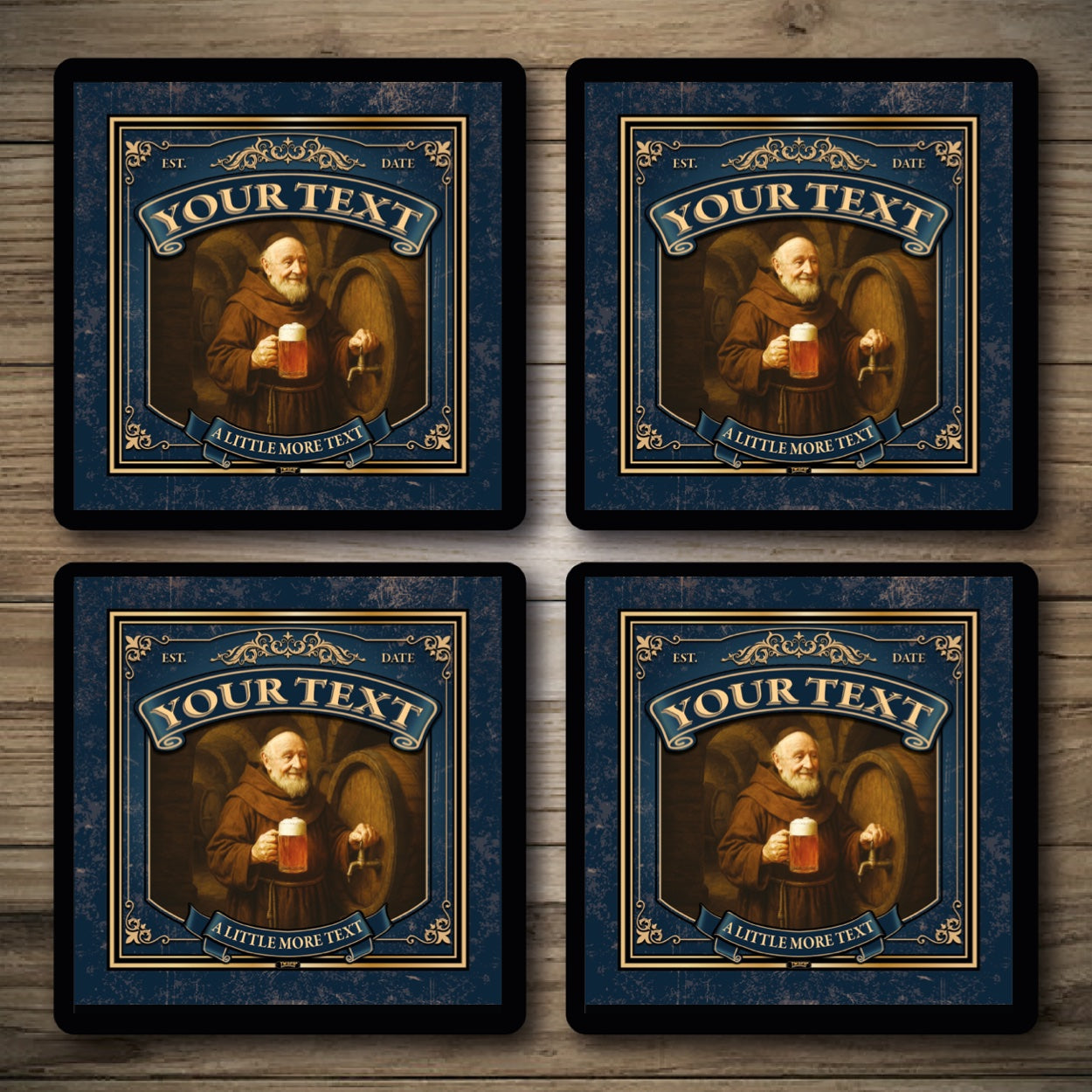 Personalised Bar Mats | Drip Mats | Custom Bar Runners | Drunk Monk