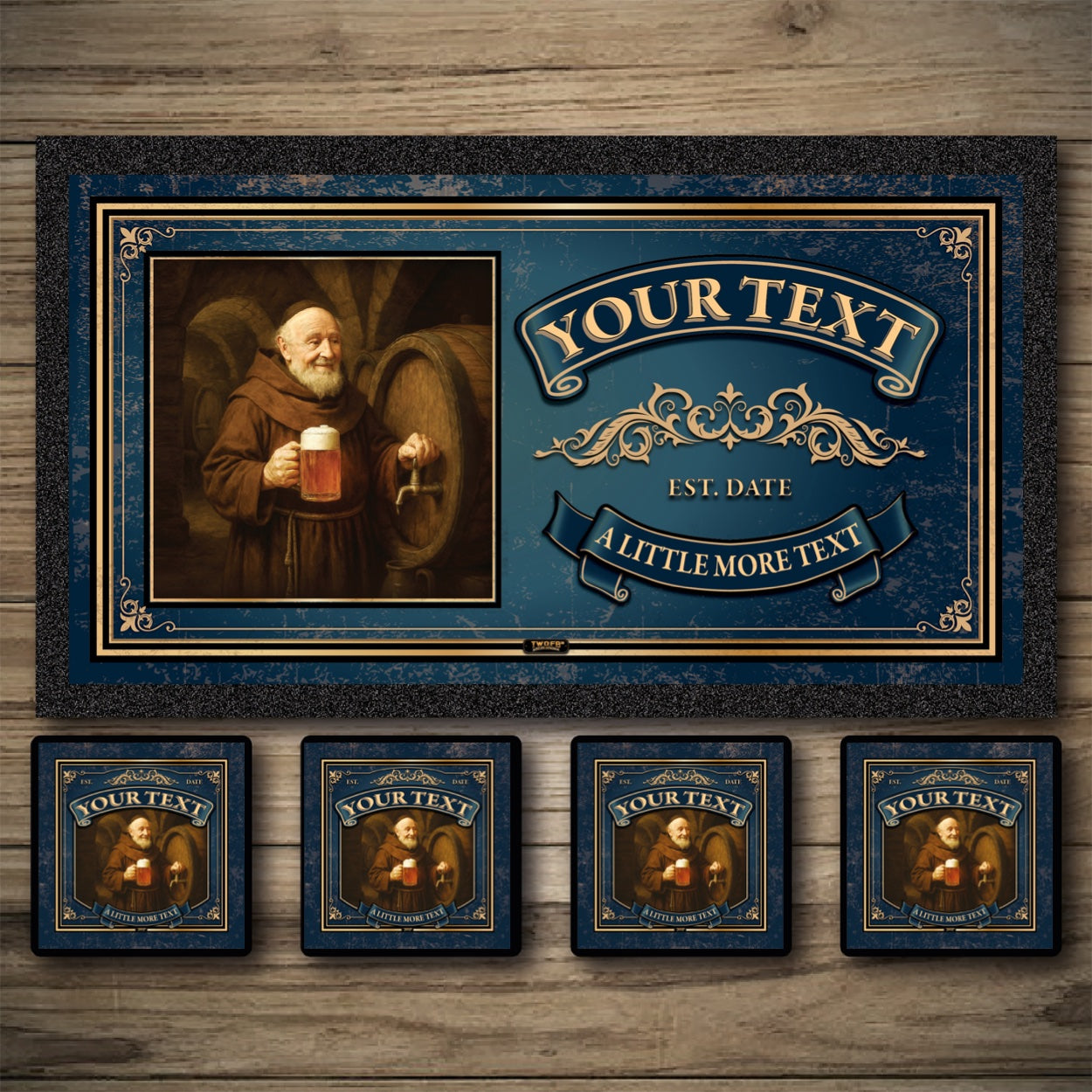 Personalised Bar Mats | Drip Mats | Custom Bar Runners | Drunk Monk