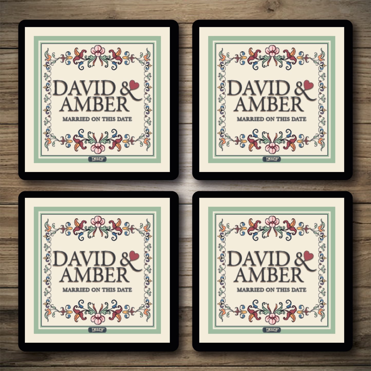 Floral Wedding signs | Personalised Sign | Runner/Coasters