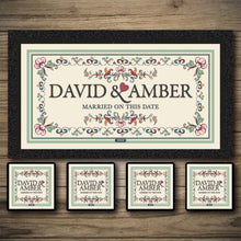 Load image into Gallery viewer, Floral Wedding signs | Personalised Sign | Runner/Coasters
