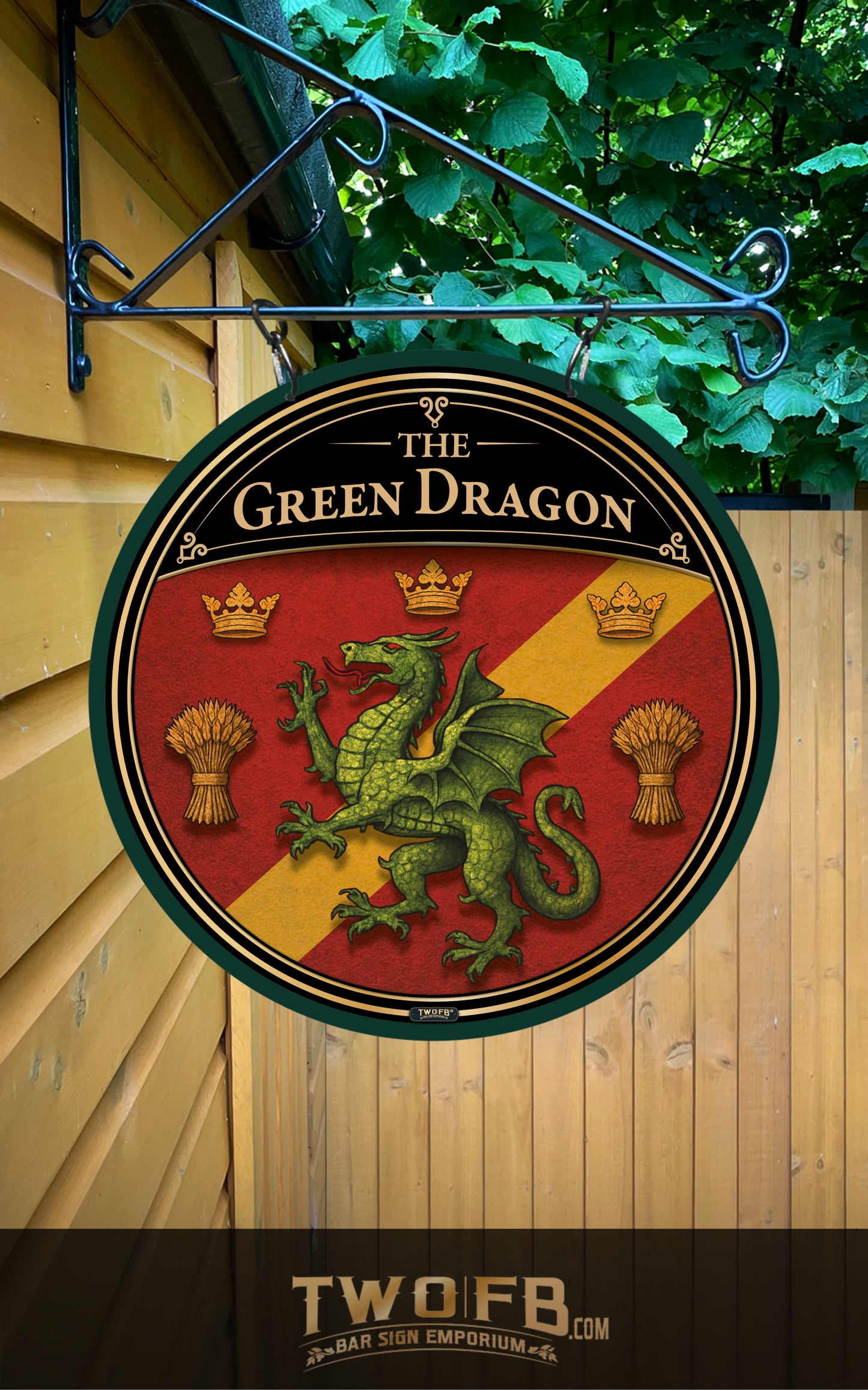 The Green Dragon, Custom bar sign, hanging pub sign, Bar sign, pub sign, Personalised bar sign, Funny bar sign, home bar signs uk, bar signs uk, bar signs.co.uk, custom pub sign uk, pub sign design, outdoor bar signs
 
