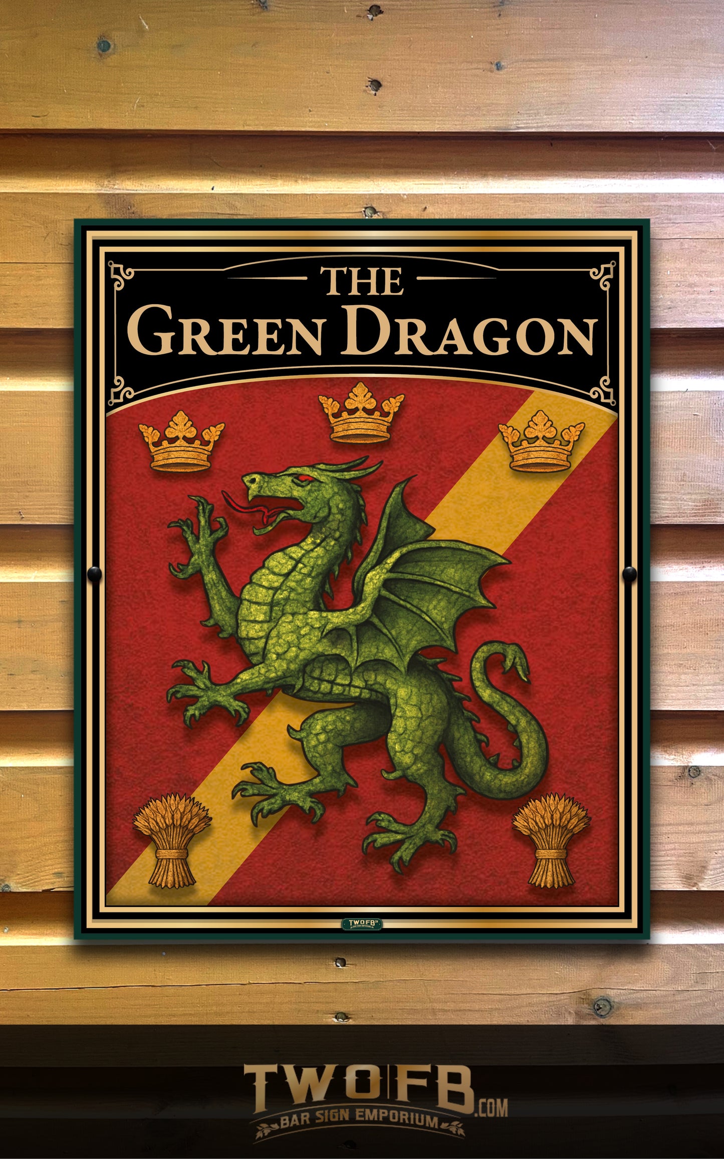 The Green Dragon, Custom bar sign, hanging pub sign, Bar sign, pub sign, Personalised bar sign, Funny bar sign, home bar signs uk, bar signs uk, bar signs.co.uk, custom pub sign uk, pub sign design, outdoor bar signs
 