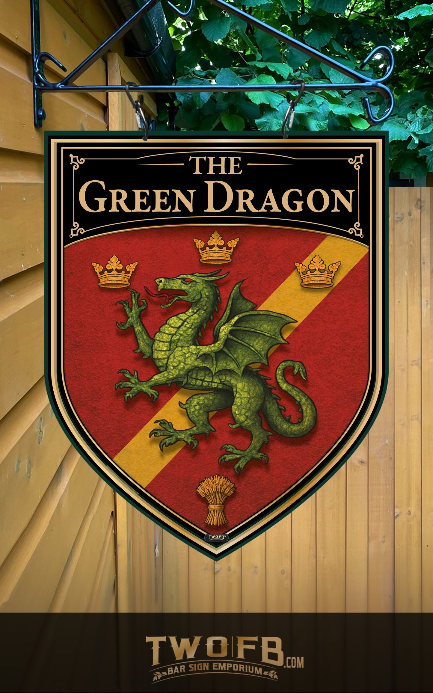 The Green Dragon, Custom bar sign, hanging pub sign, Bar sign, pub sign, Personalised bar sign, Funny bar sign, home bar signs uk, bar signs uk, bar signs.co.uk, custom pub sign uk, pub sign design, outdoor bar signs
 