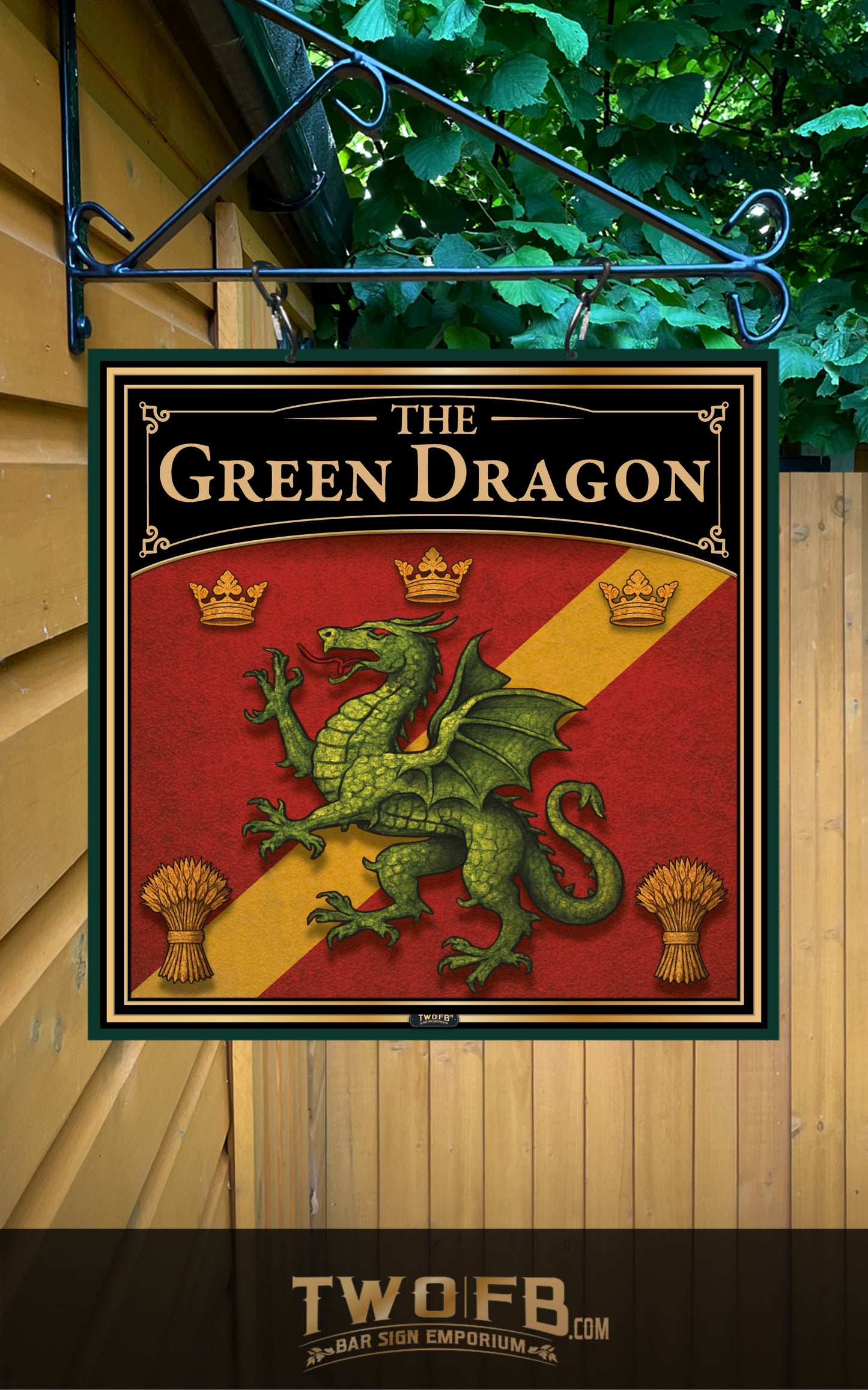 The Green Dragon, Custom bar sign, hanging pub sign, Bar sign, pub sign, Personalised bar sign, Funny bar sign, home bar signs uk, bar signs uk, bar signs.co.uk, custom pub sign uk, pub sign design, outdoor bar signs
 