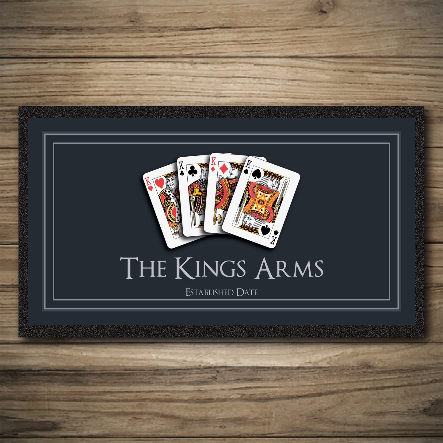 Personalised Bar Mats | Drip Mats | Custom Bar Runners | Kings Arms