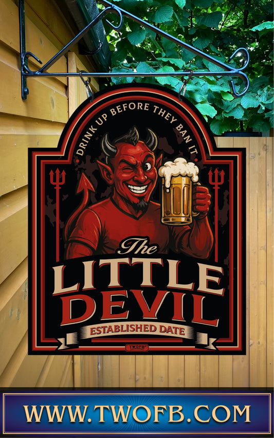 Red Devil's Inn | Personalised Bar Sign | Hell Pub sign
