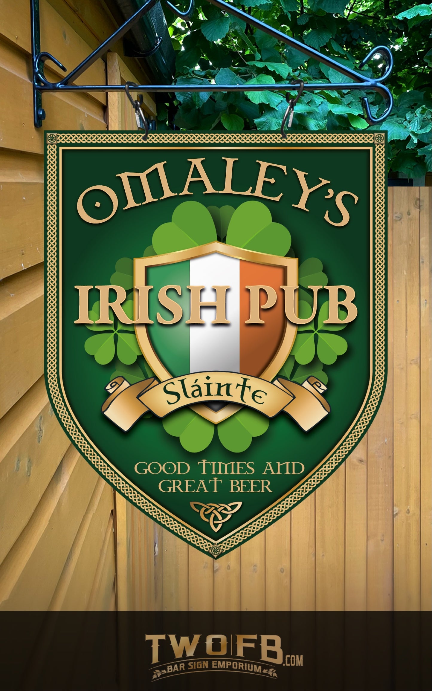 O'Maley's Irish Pub Sign | Personalised Pub Sign | Hanging Pub Signs