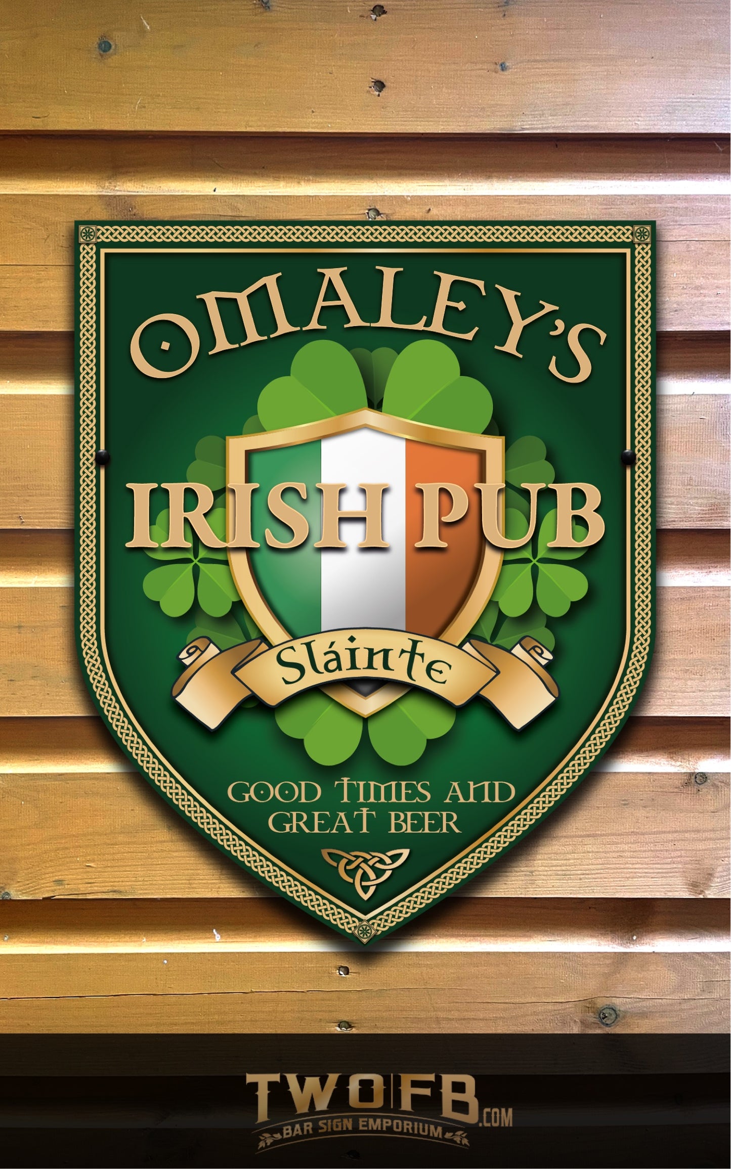 O'Maley's Irish Pub Sign | Personalised Pub Sign | Hanging Pub Signs