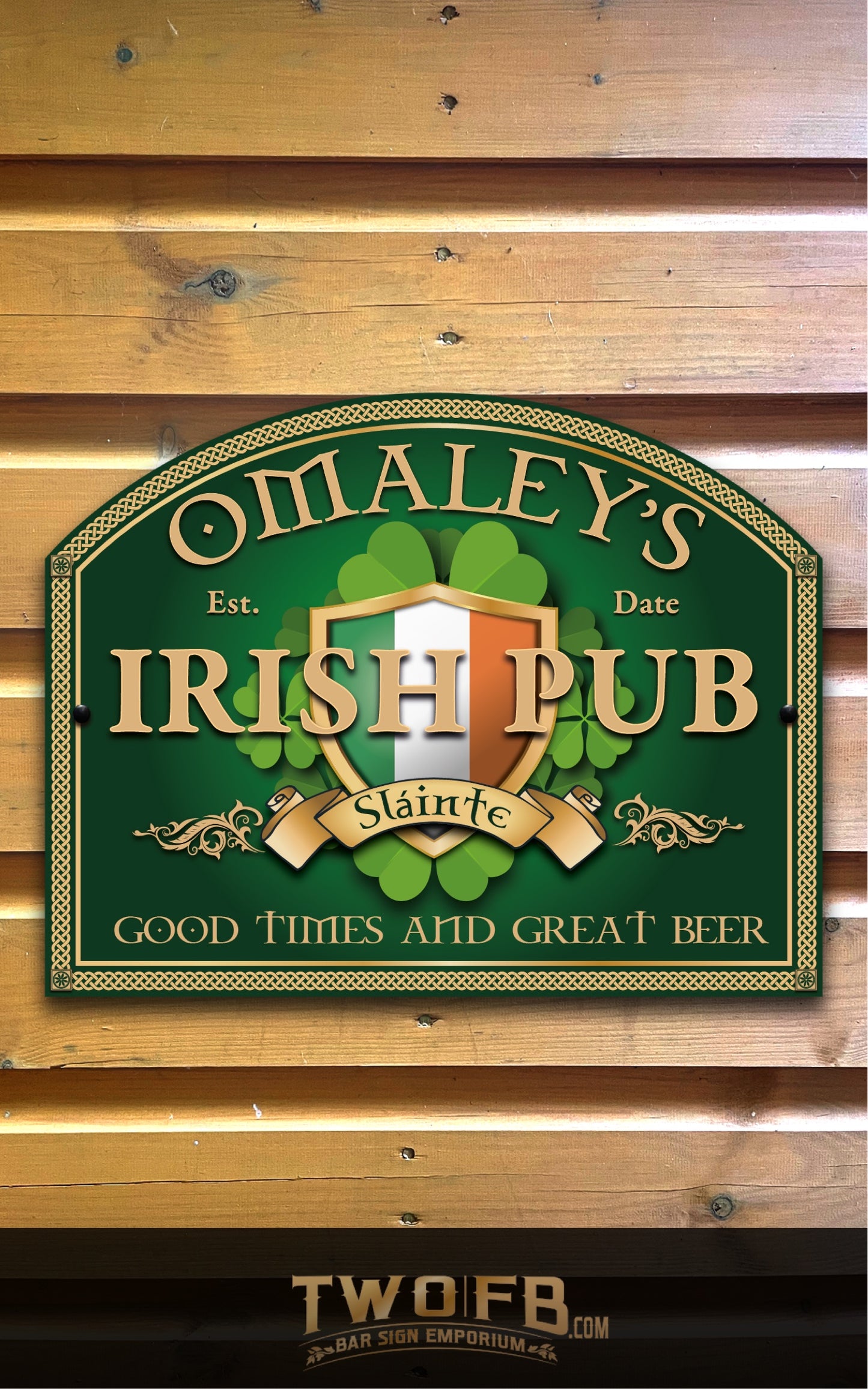 O'Maley's Irish Pub Sign | Personalised Pub Sign | Hanging Pub Signs