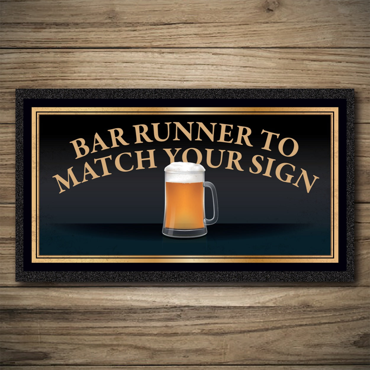 Bar Mats & Bar Coasters to match your bar sign.
