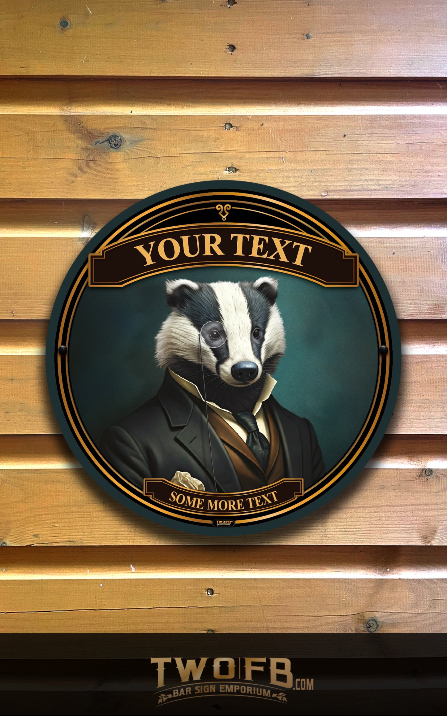 The Snooty Badger, Custom bar sign, hanging pub sign, Bar sign, pub sign, Personalised bar sign, Funny bar sign, home bar signs uk, bar signs uk, bar signs.co.uk, custom pub sign uk, pub sign design, outdoor bar signs
 