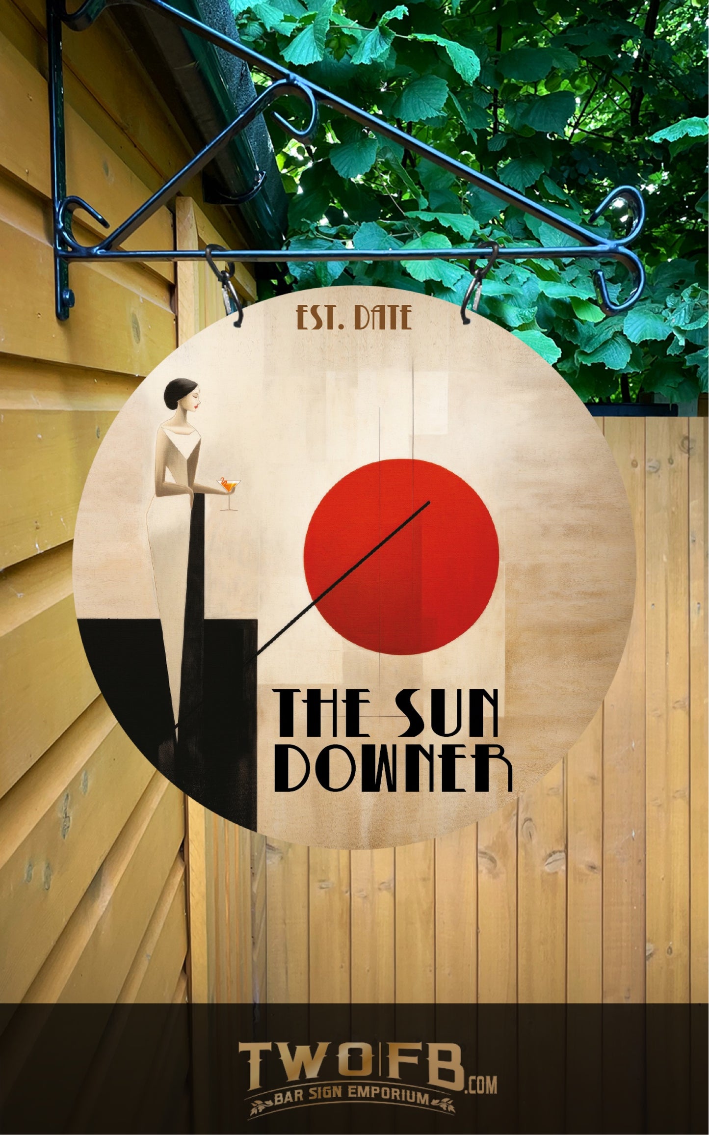 Sun Downer | Personalised Bar Sign | Bistro Style