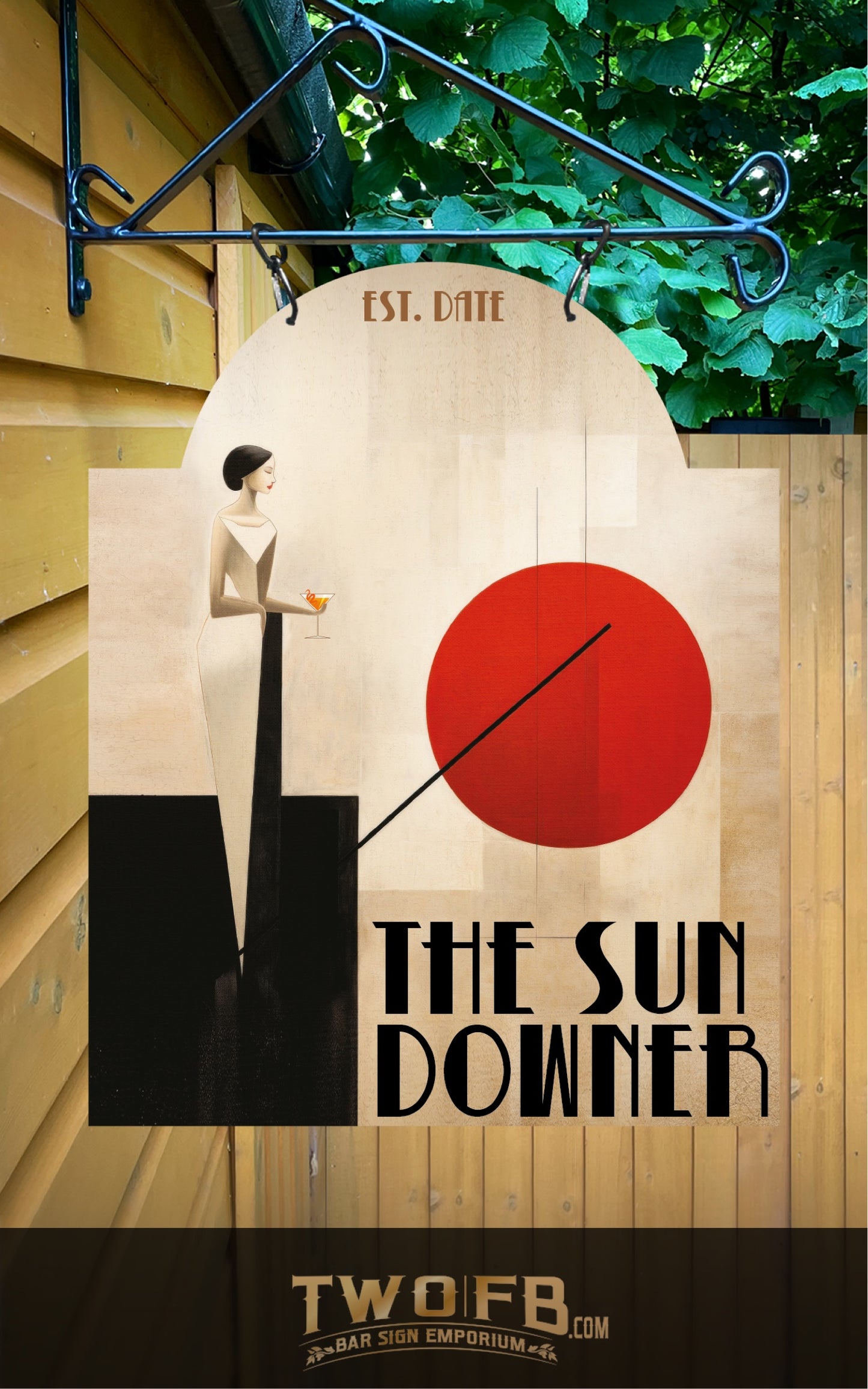 Sun Downer | Personalised Bar Sign | Bistro Style