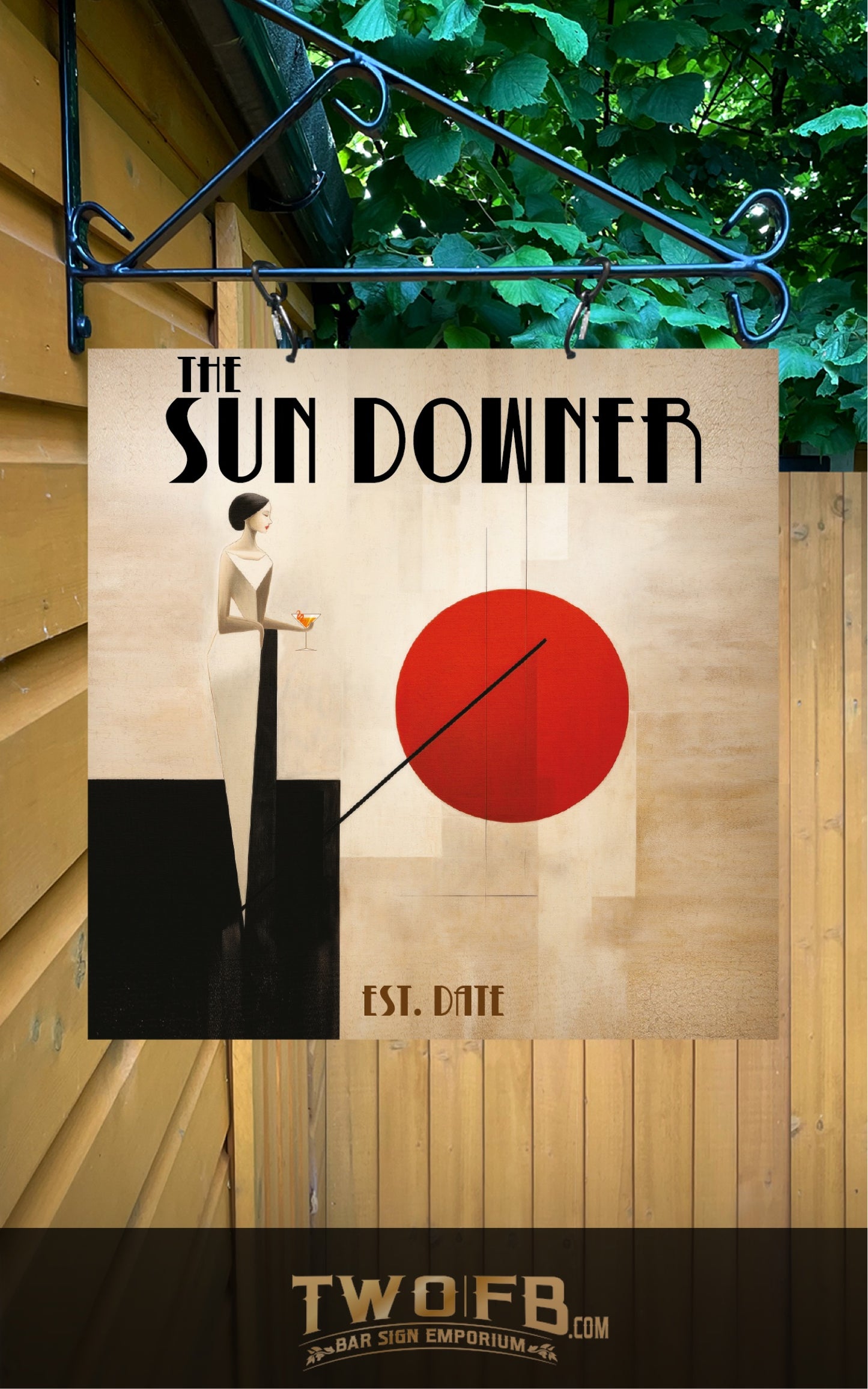 Sun Downer | Personalised Bar Sign | Bistro Style