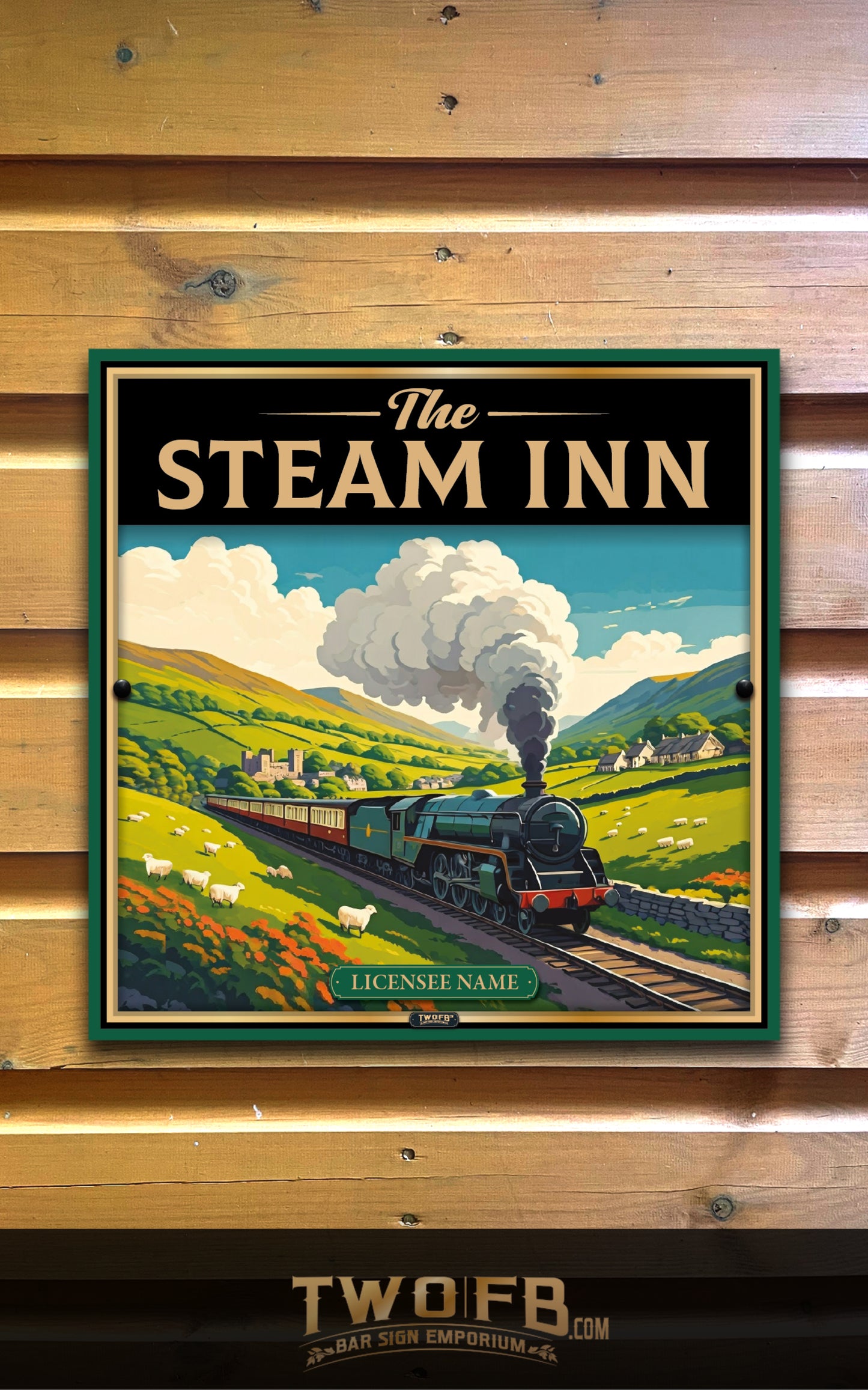 The Steam Inn | Personalised Pub Sign | Country Style Pub Signs