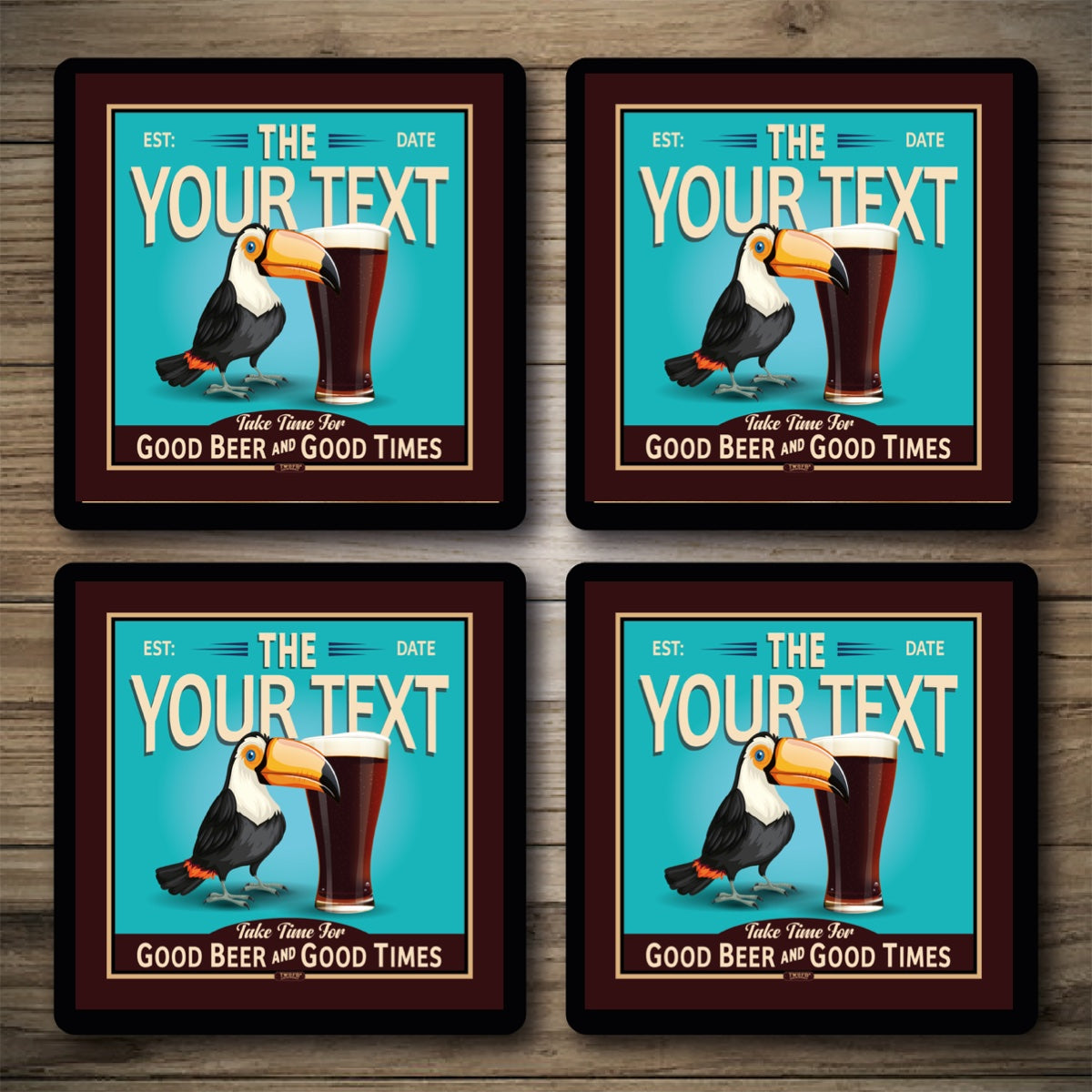Personalised Bar Mats | Drip Mats | Custom Bar Runners | Tipsy Toucan