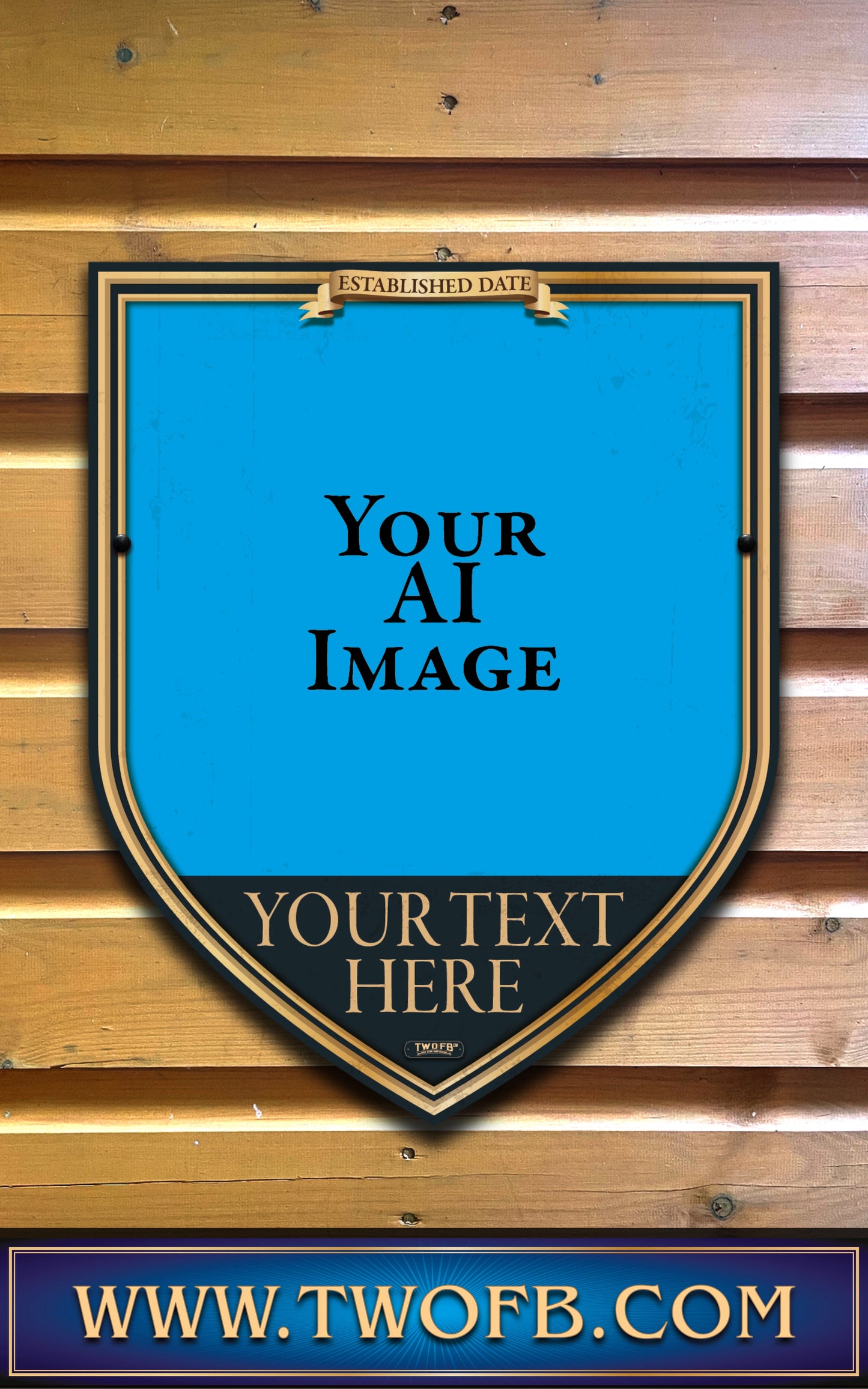 Chat GPT bar sign traditional design = AI Bar Sign