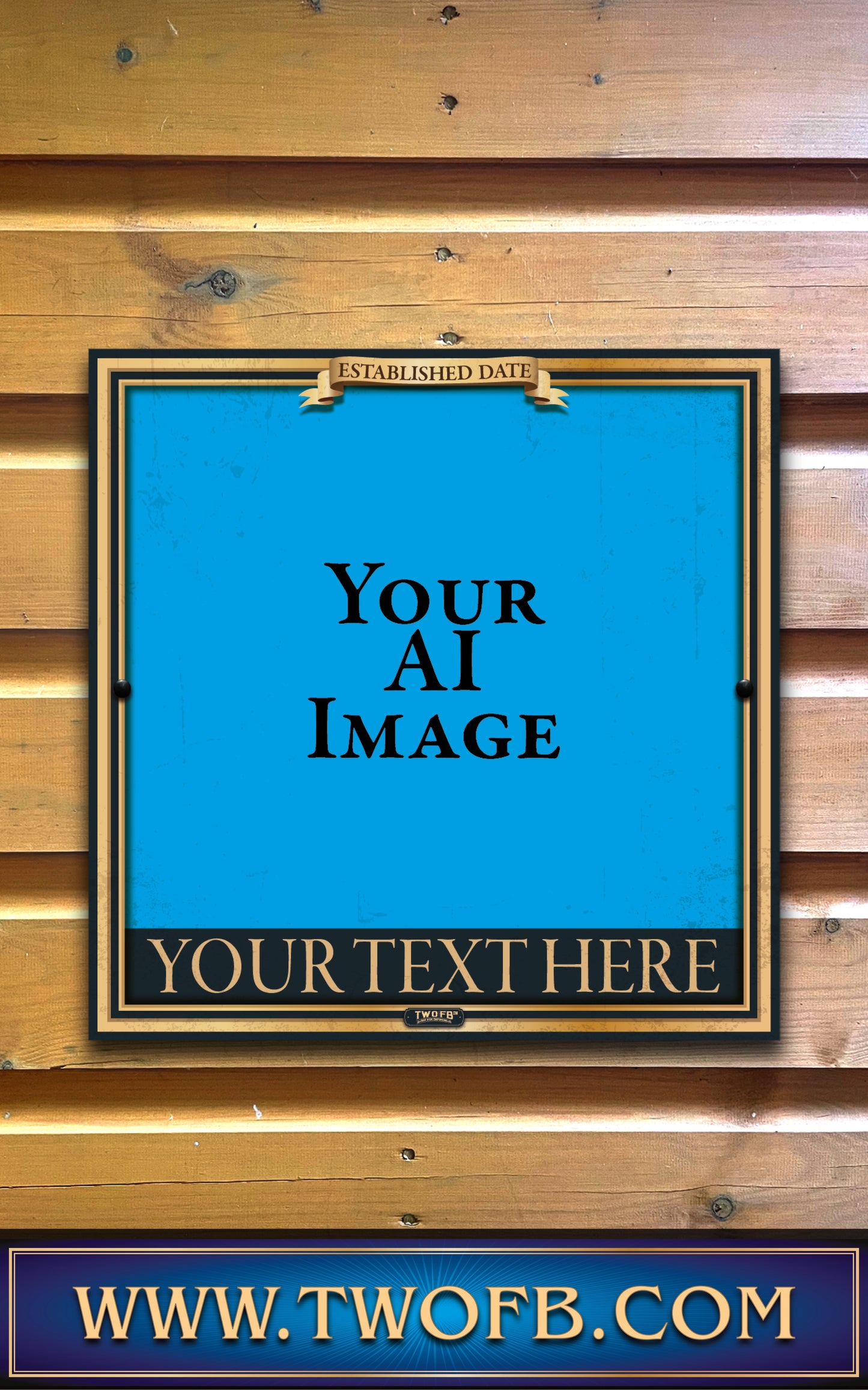 Chat GPT bar sign traditional design = AI Bar Sign