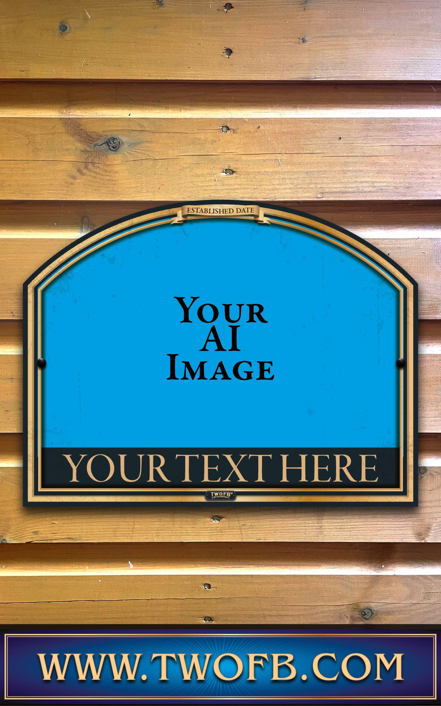 Chat GPT bar sign traditional design = AI Bar Sign