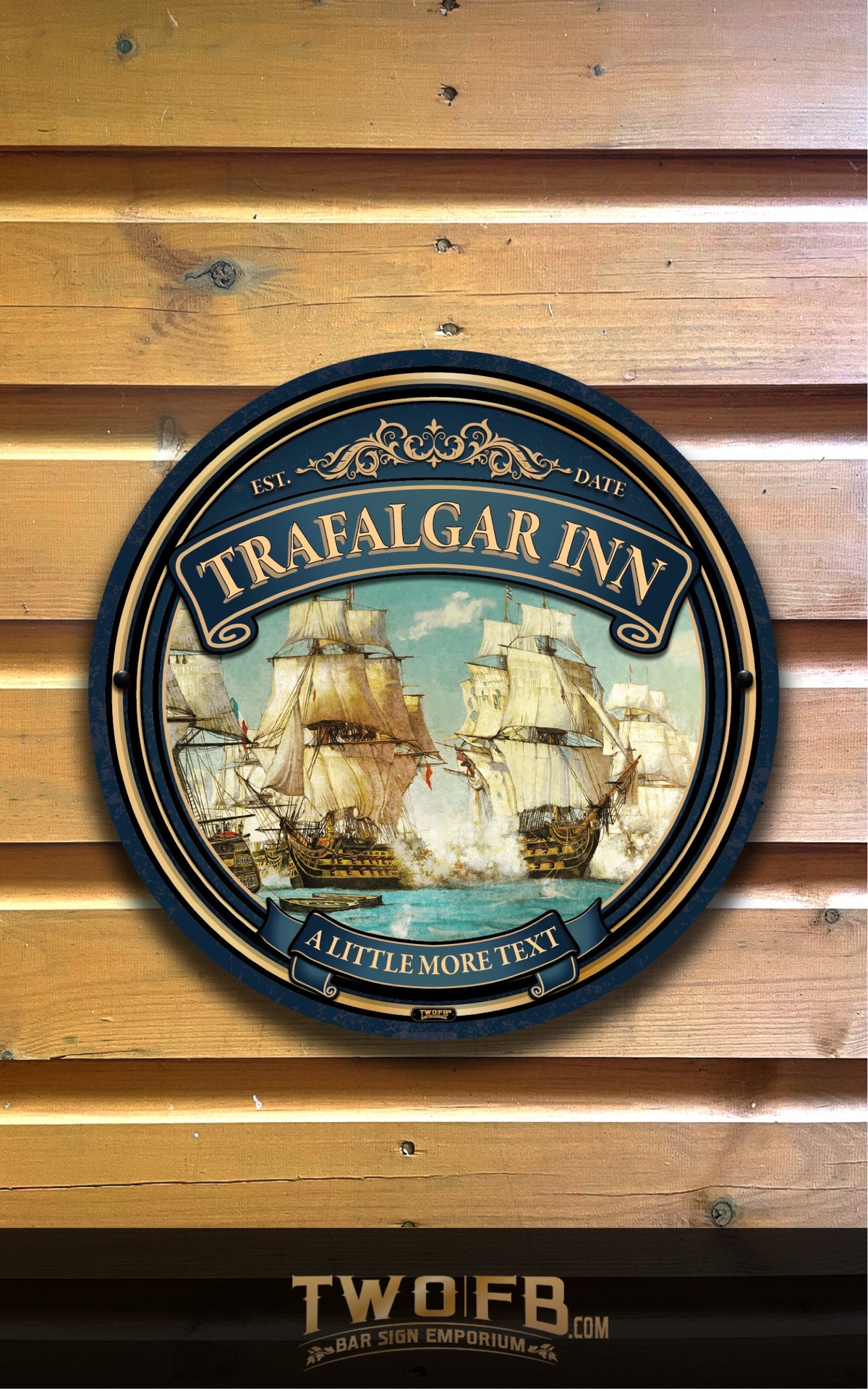 Trafalgar Pub Sign Personalised Swinging Custom Made Bar signs UK