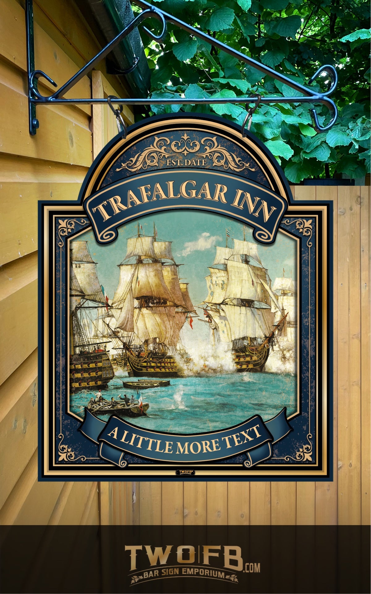 Trafalgar Pub Sign Personalised Swinging Custom Made Bar signs UK